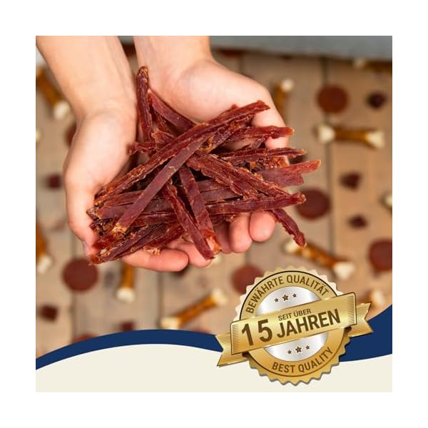 Lyra Pet® 1 kg Entenbrustabschnitte | Geschmackvoller Kausnack | Leckerli auch für Welpen und ältere Hunde | Fettarmes Hundefutter | Gut verträglich | Wiederverschließbarer Beutel – Bild 5