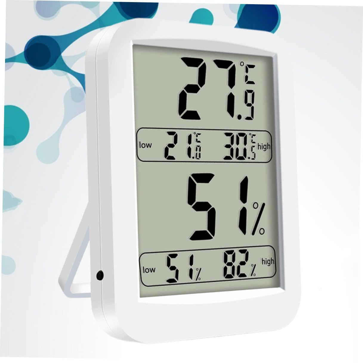 Termometro Igrometro Digitale da Interni Alta Precisione con Display LED Elettrico Grande Schermo Misura Umidità e Temperatura Locale per Camera Ufficio e Cameretta Senza Batteria