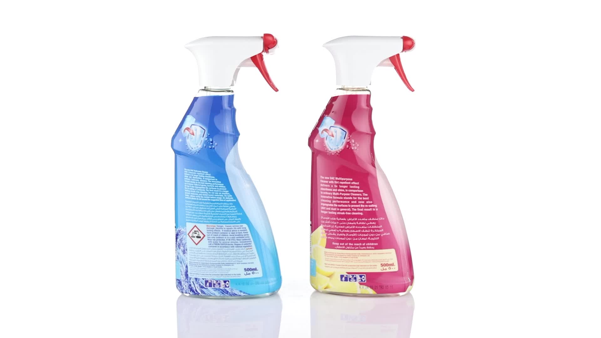 DAC Multi-Purpose Cleaner Spray - Lemon Fresh (500ml) + Ocean