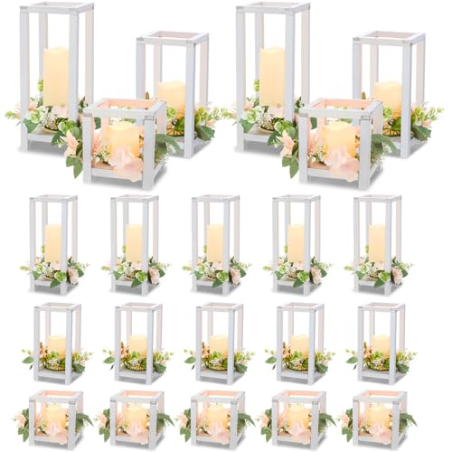 Hushee 15 Set 45 Pcs Wooden Wedding Lantern...