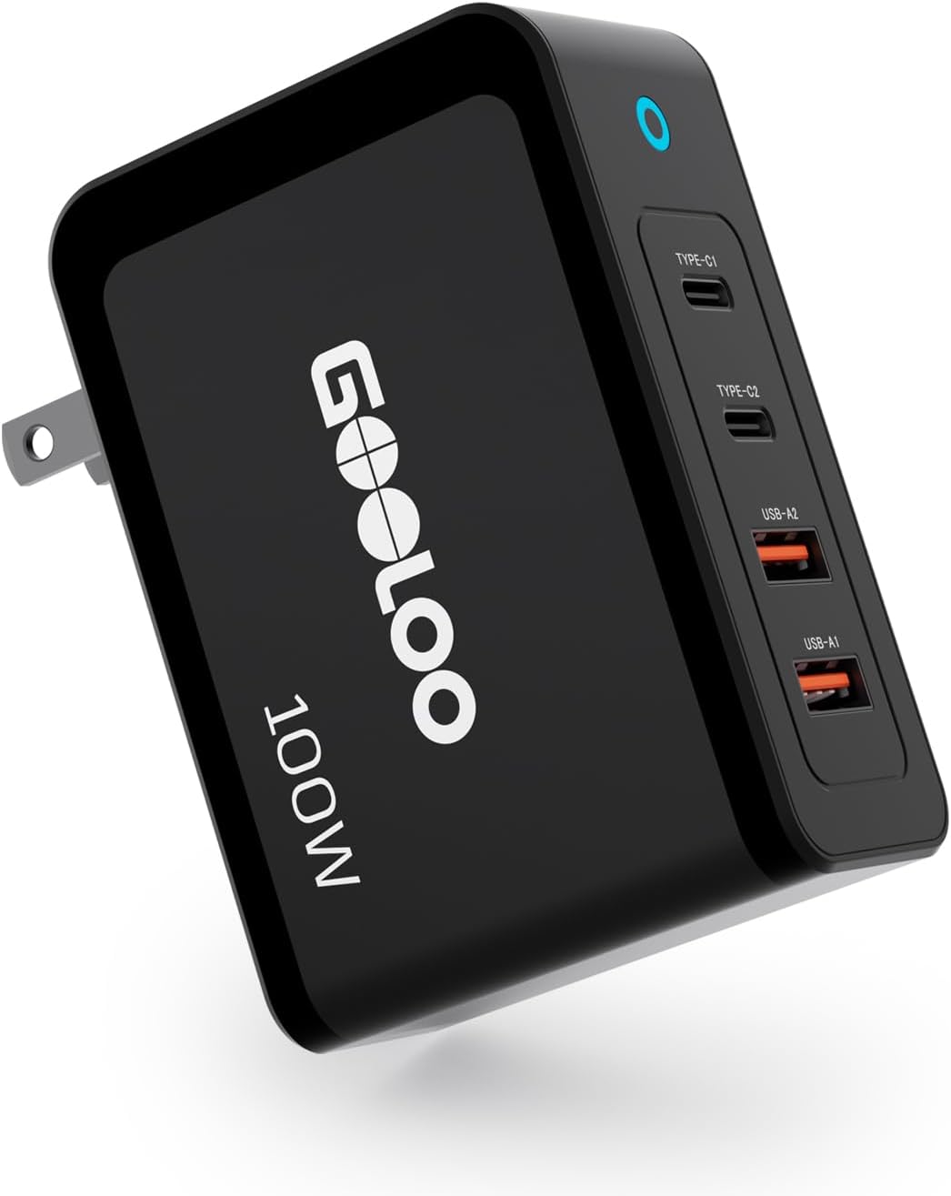 100W USB C Charger Block, 4-Port Foldable Compact Fast Wall Charger for MacBook Pro/Air/iPad/iPhone Series and More, SuperSafe Power Adapter for GT3000/GT4000S/GT4000/GT6000/A7 Jump Starters