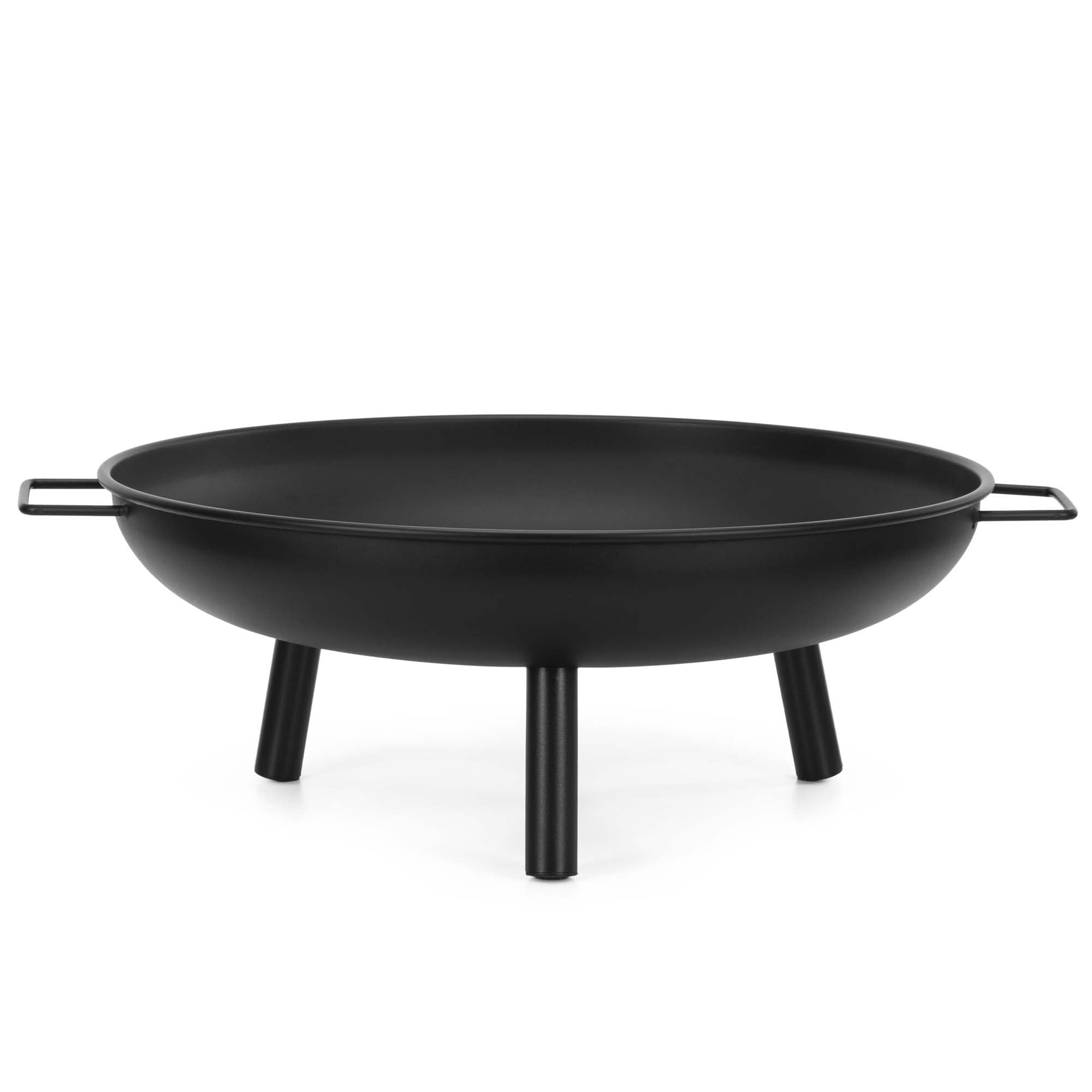 Palenisko ogrodowe, 58 cm, przenośny palenisko ogrodowe, do użytku na zewnątrz, okrągły, stalowy, na taras, kemping, ognisko, patio, ogrzewanie ogrodu, czarny SPRINGOS