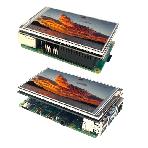 Image of OSOYOO 3.5 inch SPI Touchscreen for Raspberry Pi 3B 3A+ 4 5 - Clear Display, Easy Integration, Ideal for Projects, Resistive Touch Screen with Stylus