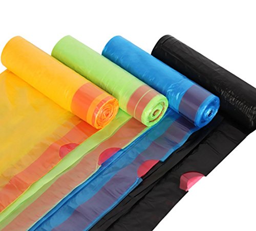 Sac poubelle 5 gallons à cordon coulissant | Lot de 60 sacs colorés et résistants pour cuisine