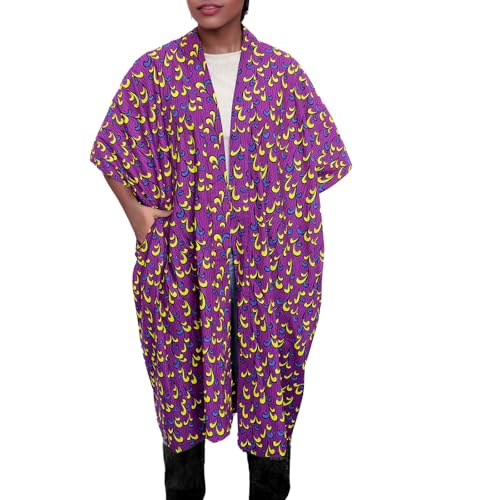 African Attire for Women Dashiki Kimono Cardigan Kaftan Plus Size Kente Wax Print Tops Ankara Caftan Robe One Size4
