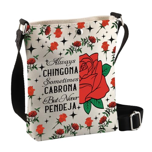BDPWSS Latina Gift Always Chingona Sometimes Cabrona But Never Pendeja Crossbody Bag Spanglish Gift Latina Power Gift