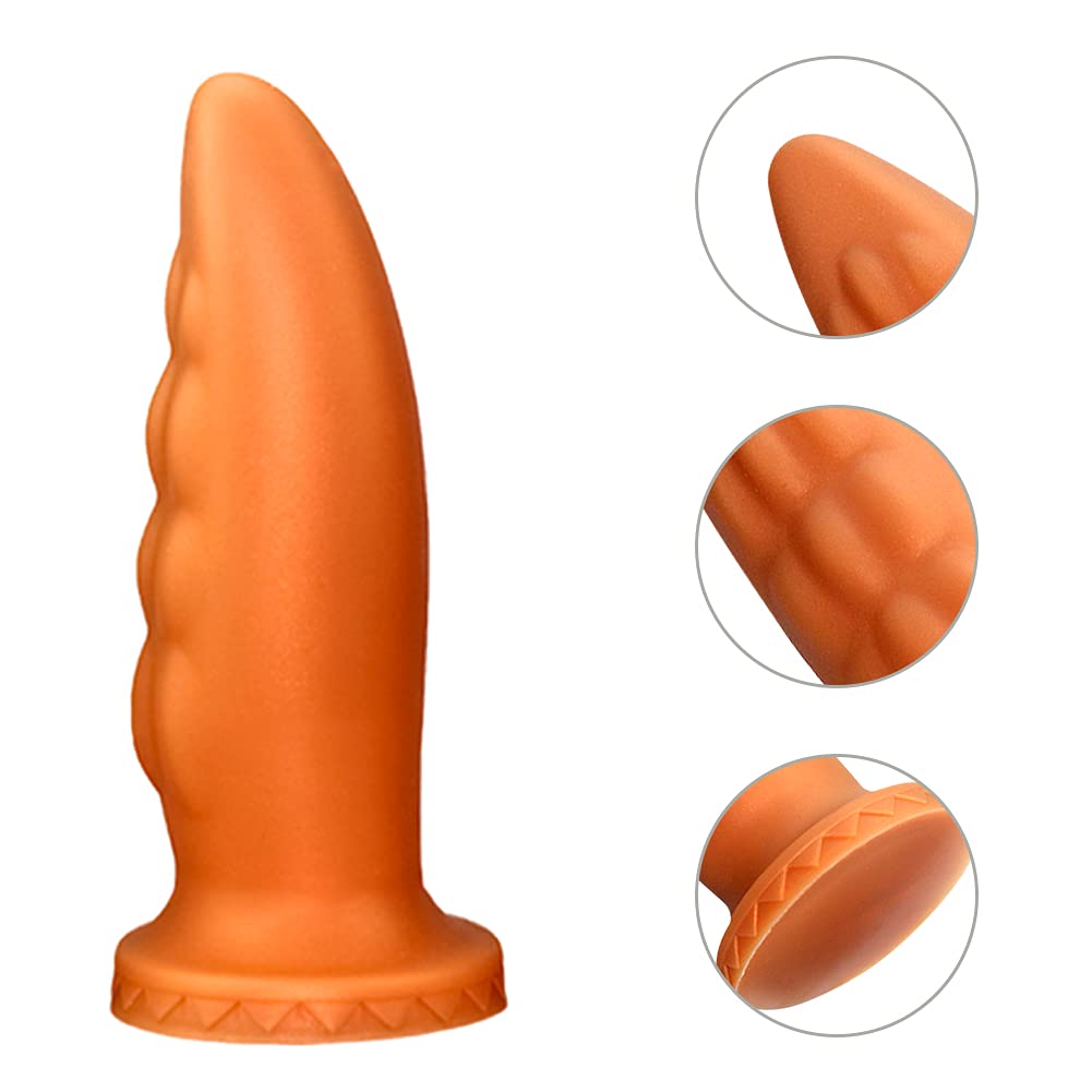 Dildo anale in silicone liquido Butt Plug, Big Anal Plug Trainer Kit Anus Stimulator Prostata Massaggiatore per uomini avanzati e donne (L)