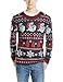 Faux Real Men's 3D Photo-Realistic Ugly Christmas Sweater Long Sleeve T-Shirt, Santa Stripe, Large