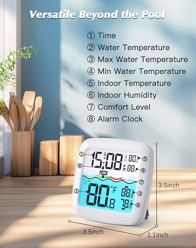 Thermomètre de piscine sans fil pour spa et jacuzzi - 7