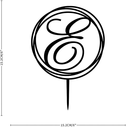 Miniatura 2 de Letra inicial G Happy Birthday Cake Topper de caligrafía iniciales coronas para decoración de jubileo baby shower, flores rústicas elegantes hojas