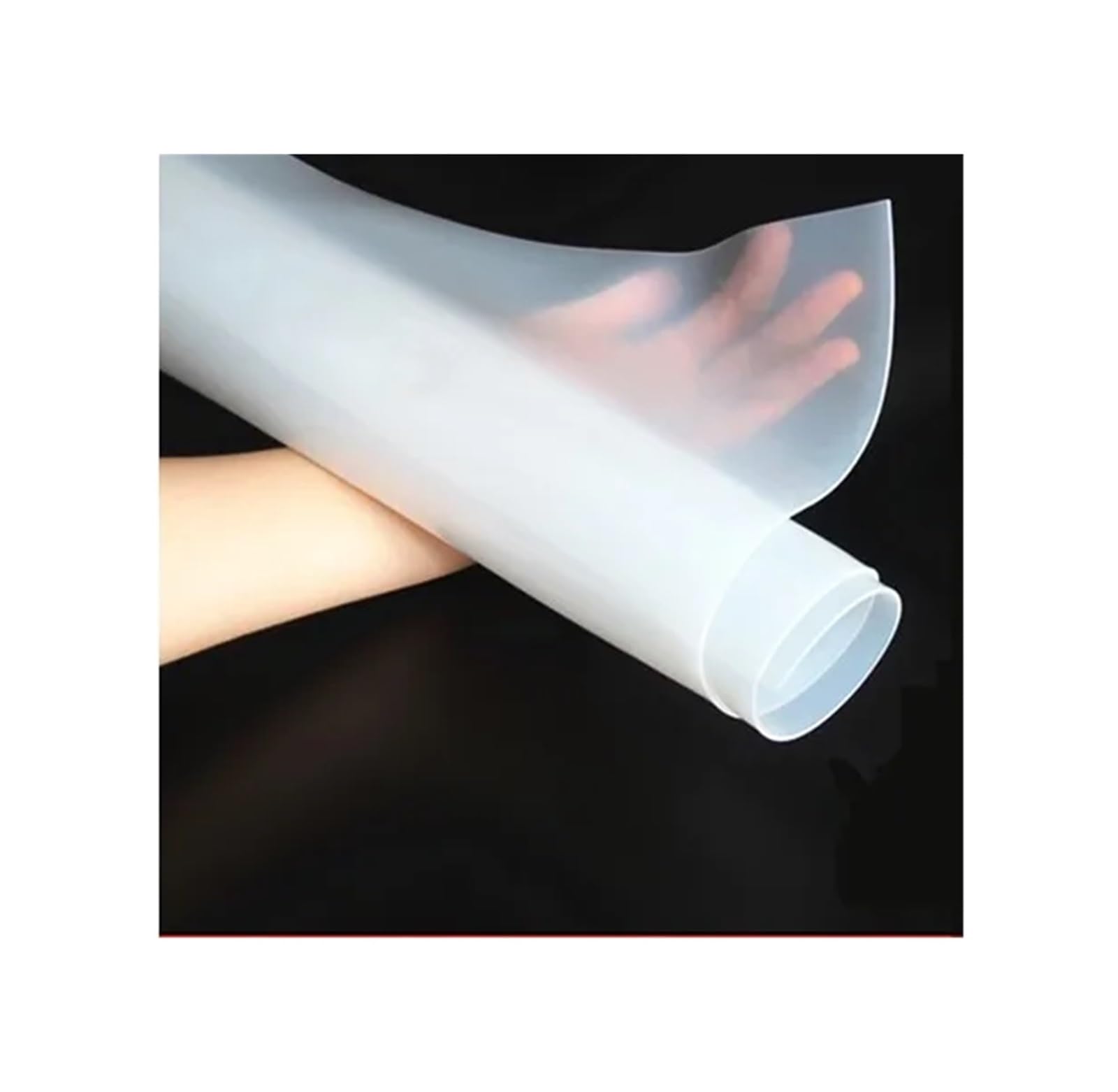 MMLFX 1pc Transparent Silicone Film 0.1mm/0.2mm/0.3mm/0.5mm/0.8mm Silicone Rubber Sheet 500mm Width 500mm Length (Size : 500X500x0.3mm)