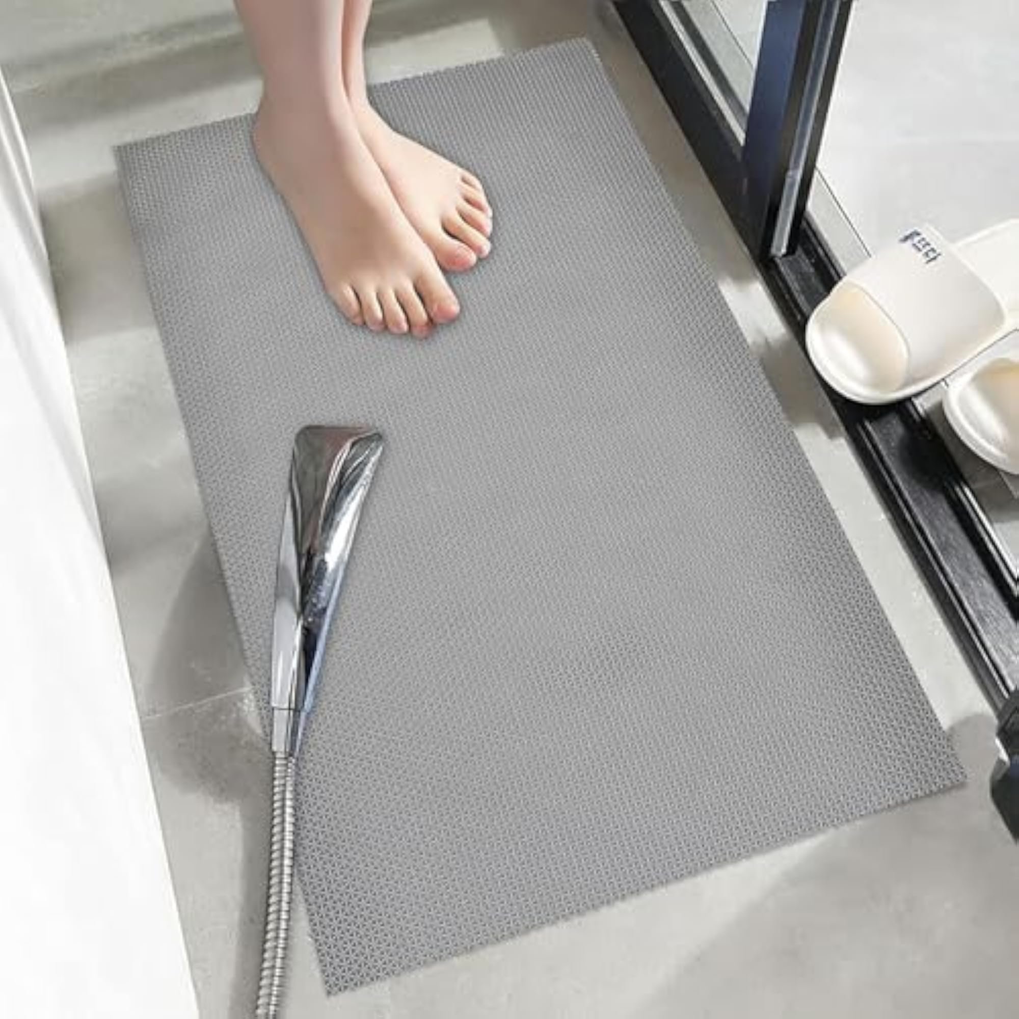 Anti Skid Multipurpose Bathroom Mat, Shower Mat, Grey