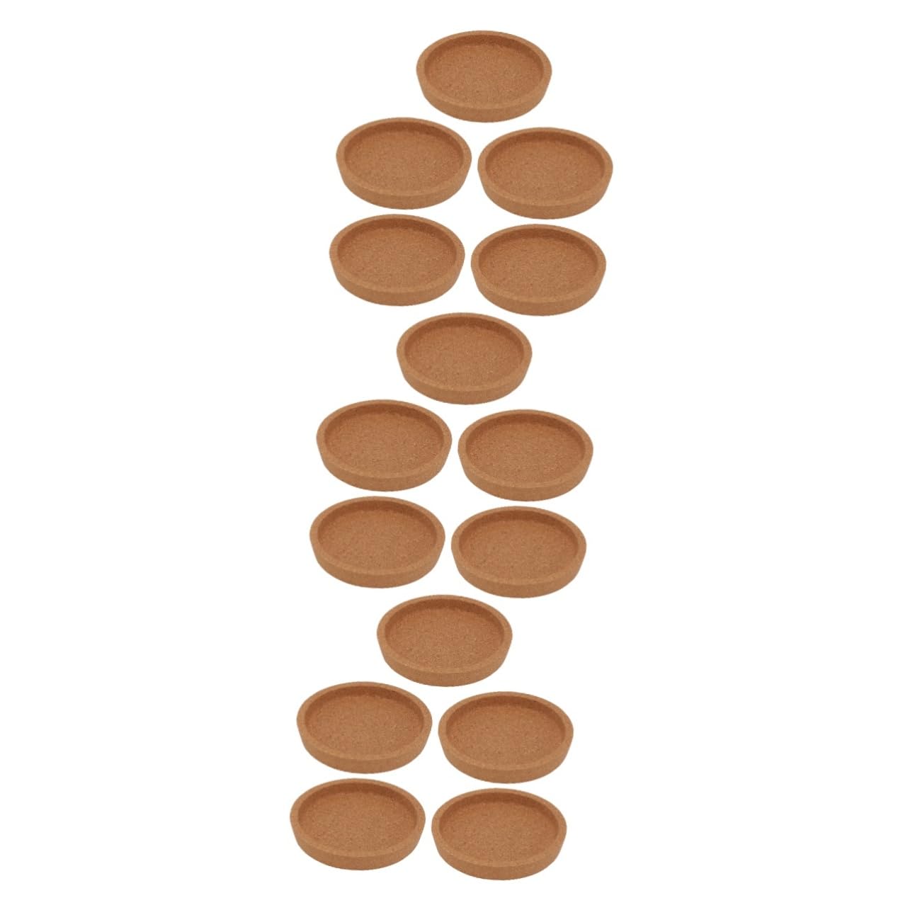 Amosfun Bouchon Plat Liege 15 Pièces Dessous De Tasse Home Decor sous-Verres Sets De Table en Liège Dessous De Verre Simples Dessous De Verre Rond Boisson en Bois Tapis De