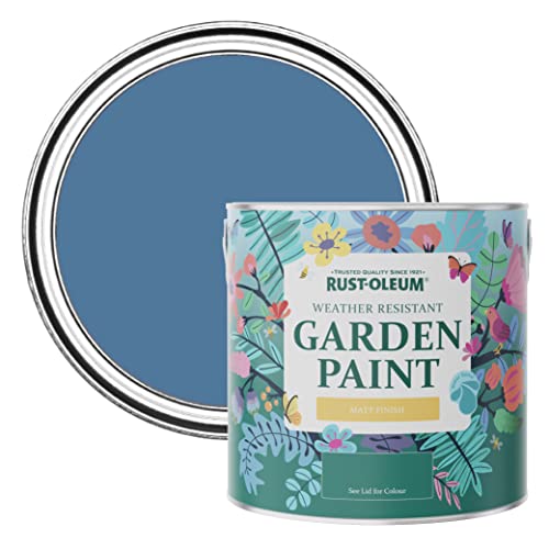 Rust-Oleum Blue Mould-Resistant Garden Paint In Matt Finish - Blue Silk 2.5L