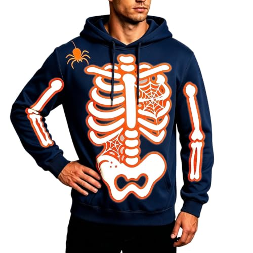 Sudadera de verano hombre azul oscuro para fiestas temáticas y noches de Halloween