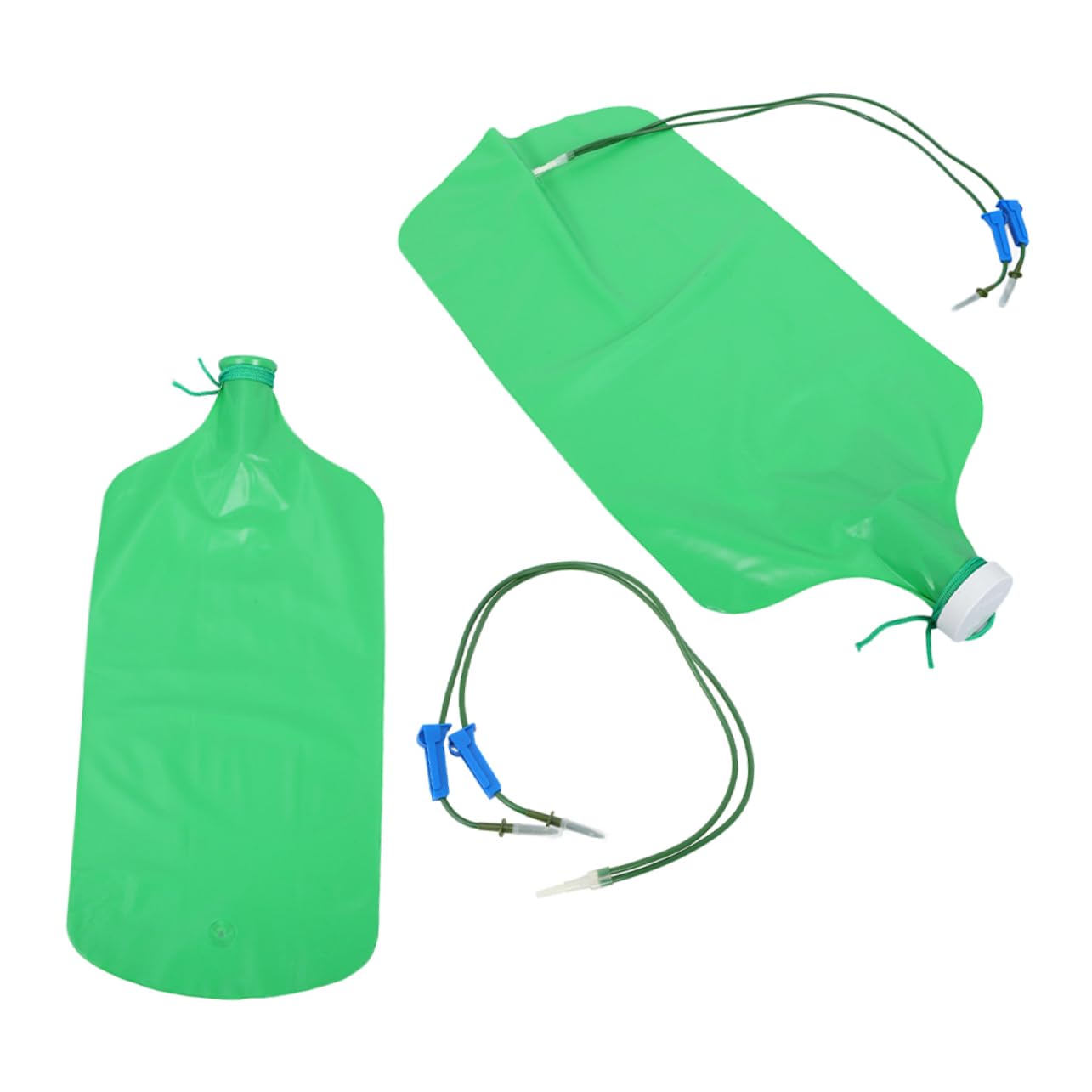 Sacco Irrigatore per Alberi 4 Gallon 2 Pezzi Verde Eva | Rilascio Lento, Doppia Uscita e Tubo Regolabile, per Arbusti e Alberi, Riutilizzabile Antiaging