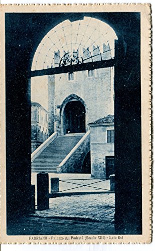 Anni '40 Fabriano Palazzo Podestà Lato Est Guller Ancona dest. Firenze FP B/N VG Cartolina Postale