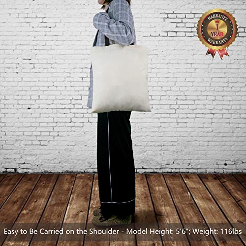 Image of TOPDesign 12-Pack Economical Cotton Tote Bag, Lightweight Medium Reusable Grocery Shopping Cloth Bags, Suitable for DIY, Advertising, Promotion, Gift, Activity