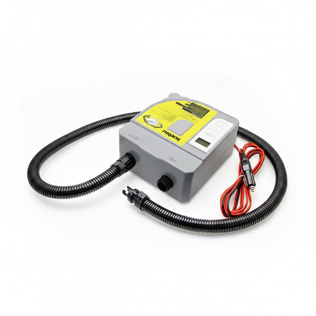 Inflador Eléctrico Portátil, Hinchador Eléctrico 12V, para Tablas Paddle Acuático, Colchones Hinchables