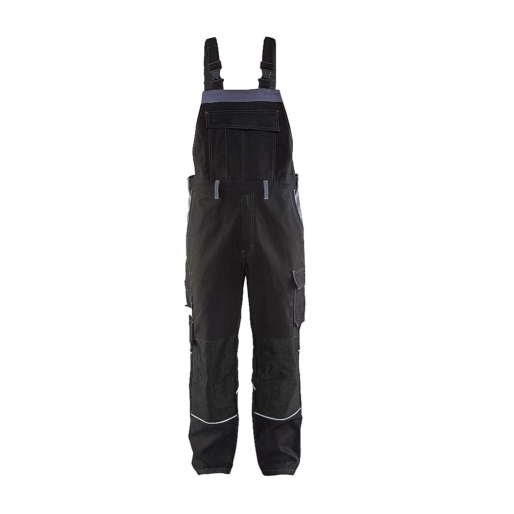 Blaklader 28611516 ANTI-FLAMMEN-LATZHOSE, Schwarz/ Grau, grootte C50