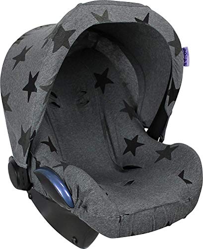 The Original Dooky 126816 Copri Seggiolino Auto Gruppo 0+ E Ovetto Universale, Grigio Con Stelle - 3