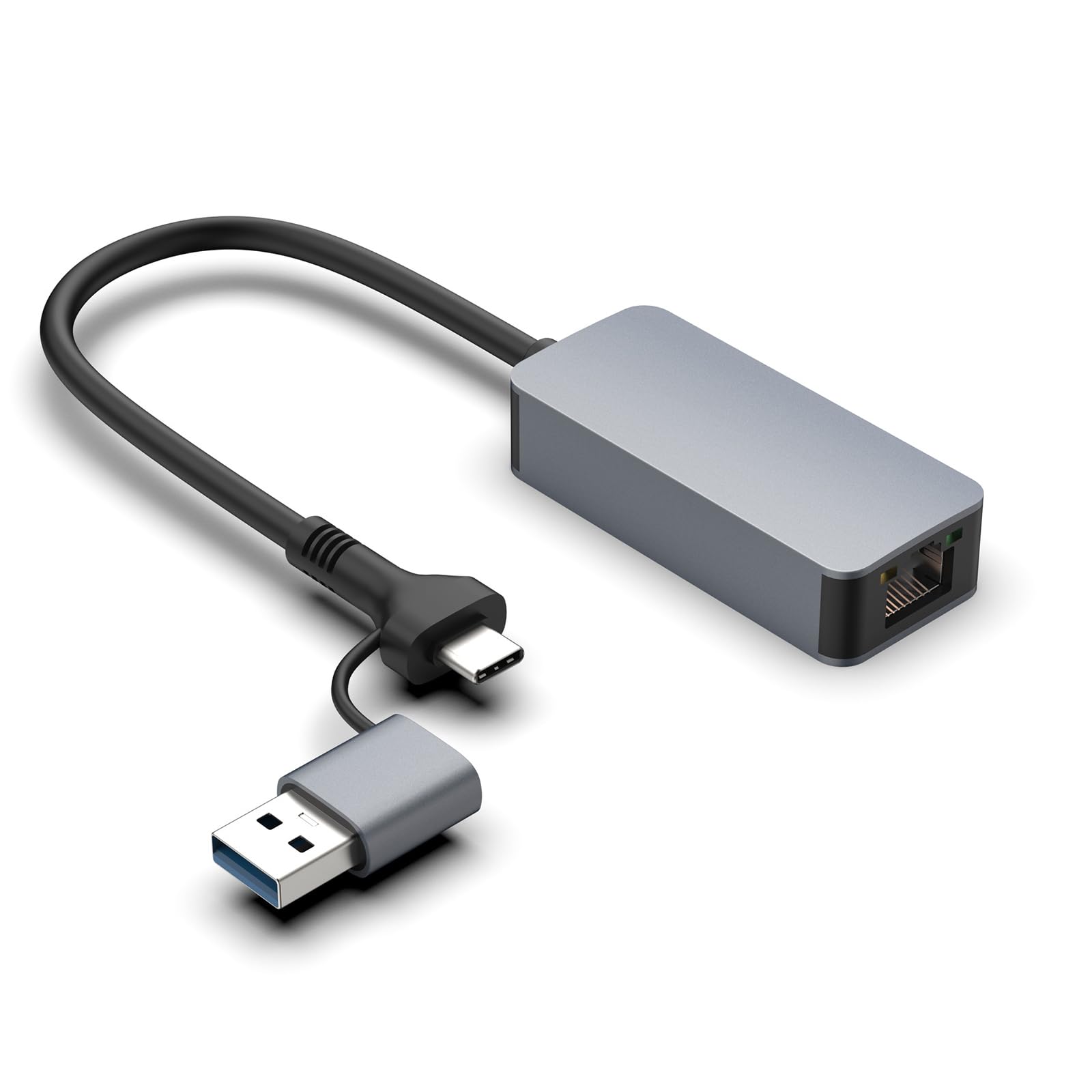 Adattatore USB A Ethernet 2.5G 2-in-1 - Per PC, Console, Smartphone E Tablet