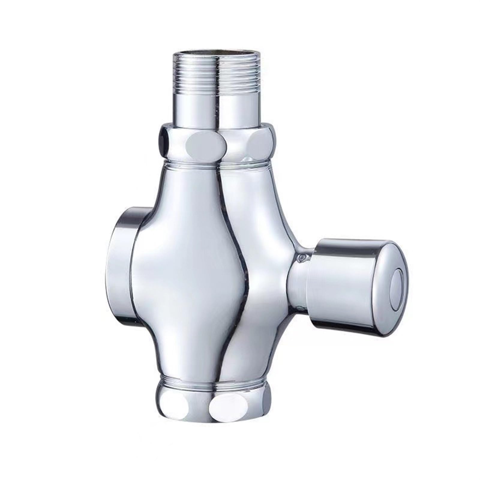 Valve de chasse d'eau de toilette pressée à la main, tout en cuivre, valve de retard, interrupteur de toilette, chasse d'eau publique universelle (Size : Alloy body 32mm)
