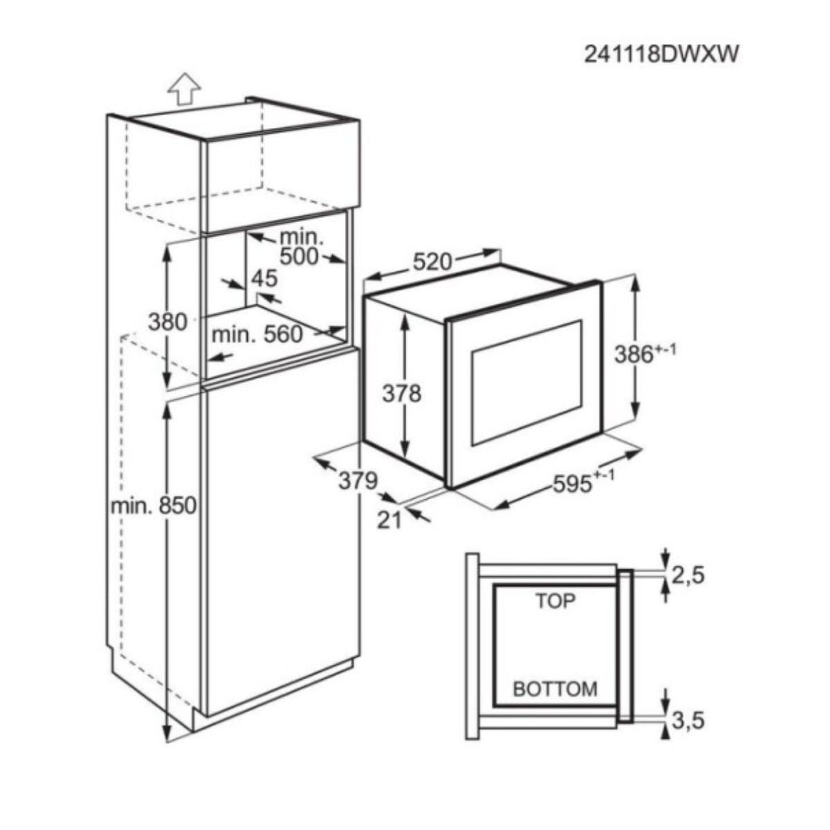 Mikrowelle AEG TMS5G25IEM 25L 900W