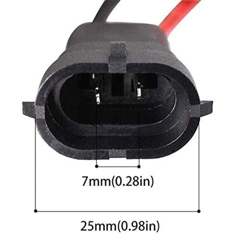 Image of Cloudsale H8 /H11 Male Socket Connector For Headlights Fog Lights Retrofit Extension Wiring Harness (pack of 2)