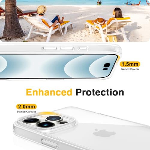 GOODVISH Handykette für iPhone 16 Pro Hülle mit Band (6.3") | Kameraschutz und Bildschirmschutz | | Necklace Handyhülle mit Schnur Schutzhülle für zum Umhängen | Transparent Case mit Kordel, Helbraun 4