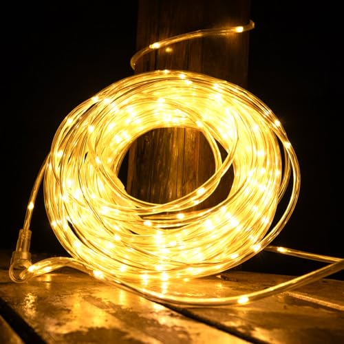 ZELUXDOT Connectable 33FT 100 LEDs Rope Lights Accessory,DIY for Rope Lights,Warm White