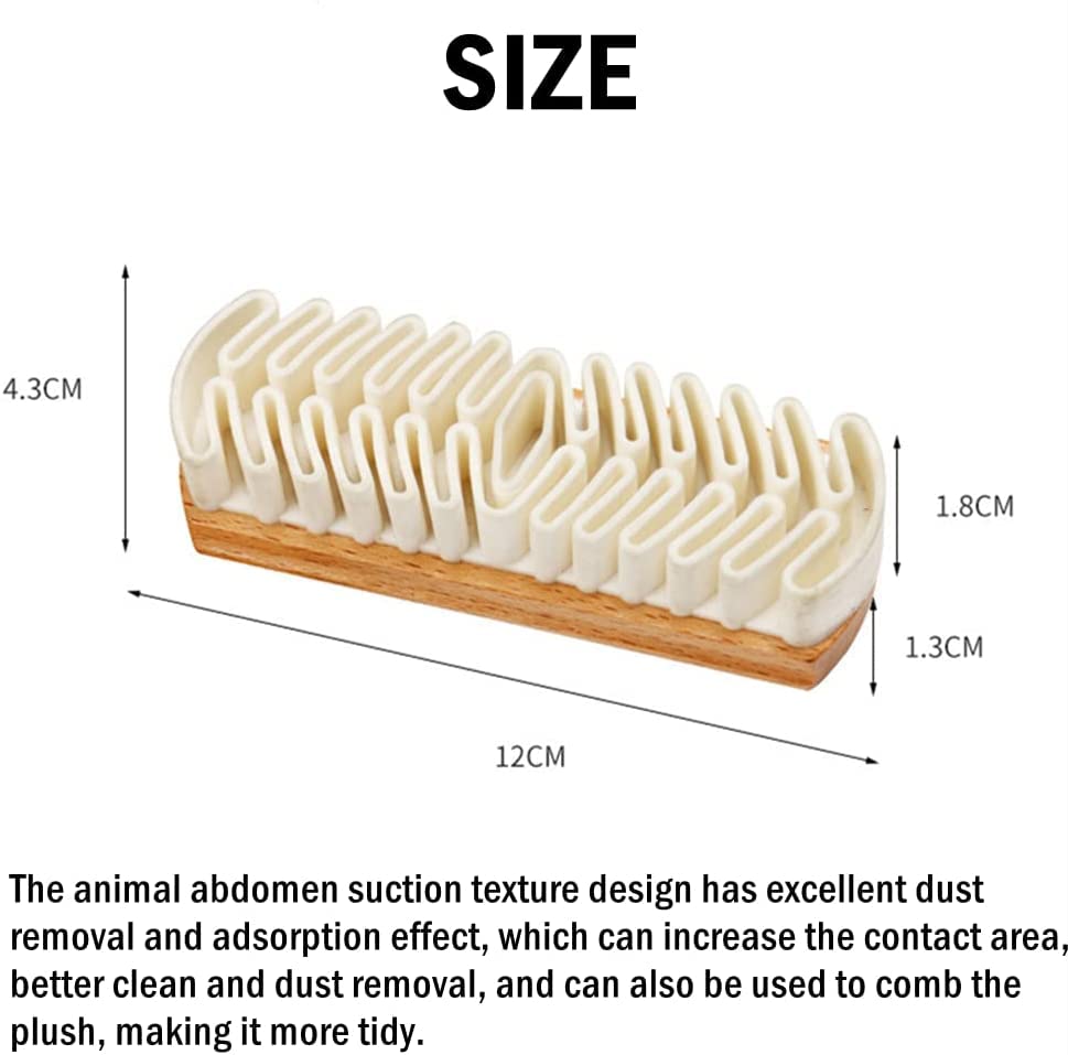 Image of Afrodite TPR Suede Shoe Cleaning Brush, Dry-Brushing for Dust Removal, Magic Silicone Wood Brush for Cleaning Suede /Nubuck /Leather Material of Shoes Bags and Clothes (1PC)