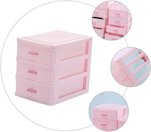 Miniatura 5 de COLLBATH 1 caja deslizante para encimera, suministros de almacenamiento de escritorio, cosméticos rosa, contenedores de baño, almacenamiento de
