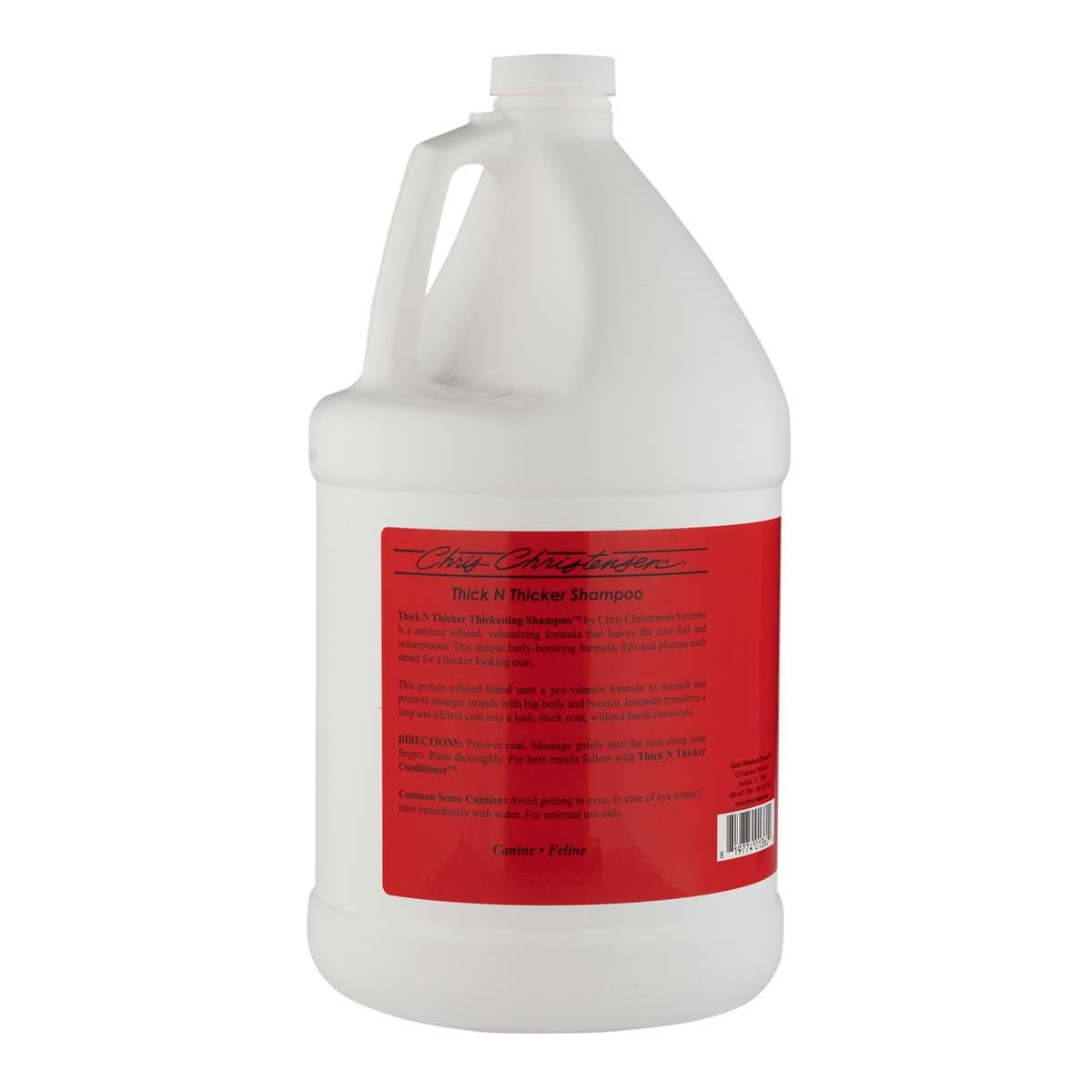 Chris Christensen Thick N Thicker Shampoo - Professionelles Hundeshampoo für voluminöses und dichtes Fell - Tiefenreinigende Pflege und großzügige Vorratsgröße, 3,8 l