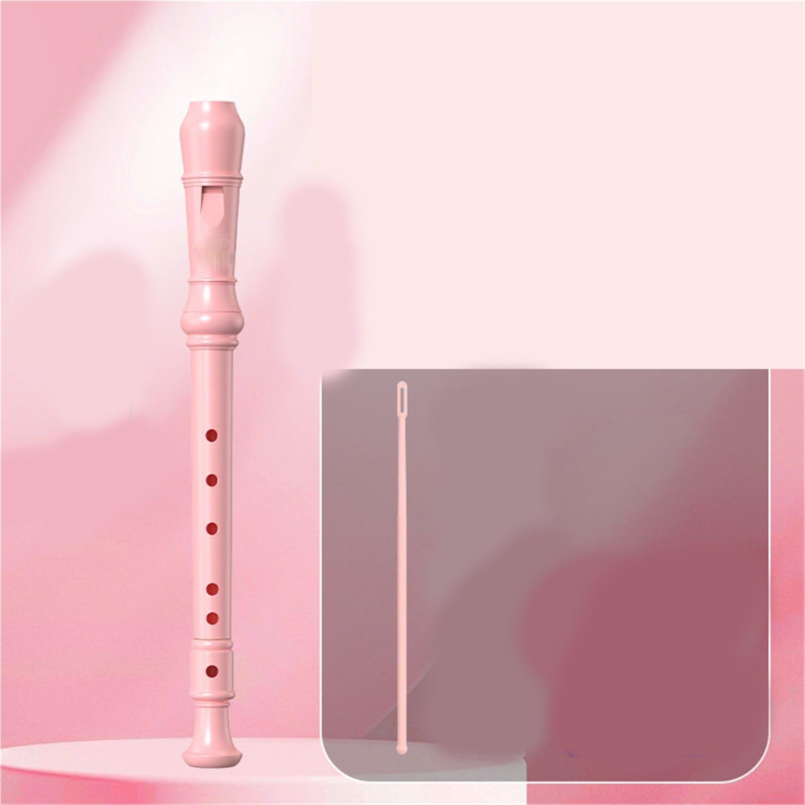 Flûte À Bec En Bois Flûte À Bec Soprano De Style Allemand 6 Trous Rose | Instrument Débutant Pour Adultes