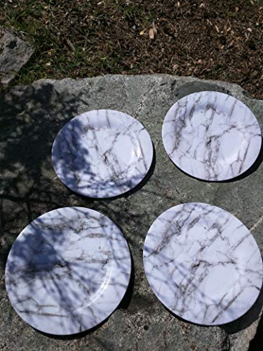Marble Pattern Melamine Dinner Plates, 10.5 In Set Of 4 #TOP2