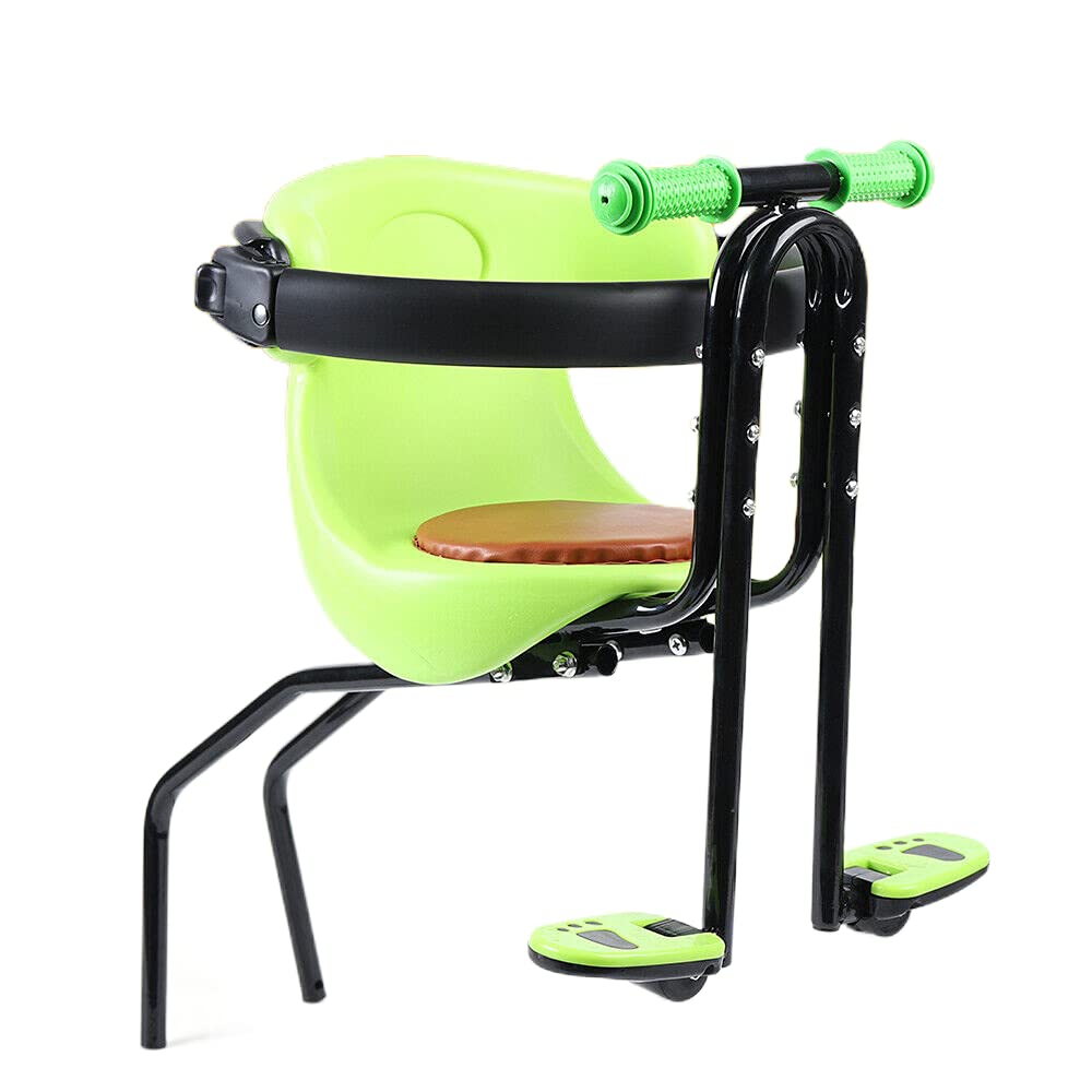 Futchoy Baby Bike Seat, Universal Front Mount Bike Child Seats Safety Seat for Bikes Kids Safety Carrier Front Seat,Suitable for Children Aged 8 Months to 4 Years (Green)