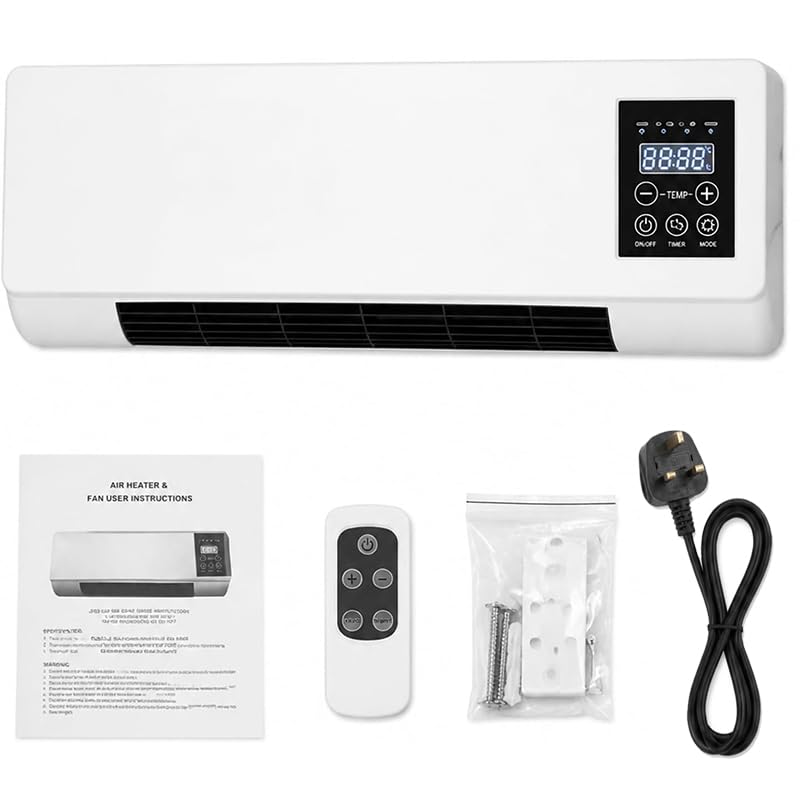 A 2-in-1 wall-mounted fan; plug-and-play with no installation required; an energy-efficient fan suitable for the home bedroom and office