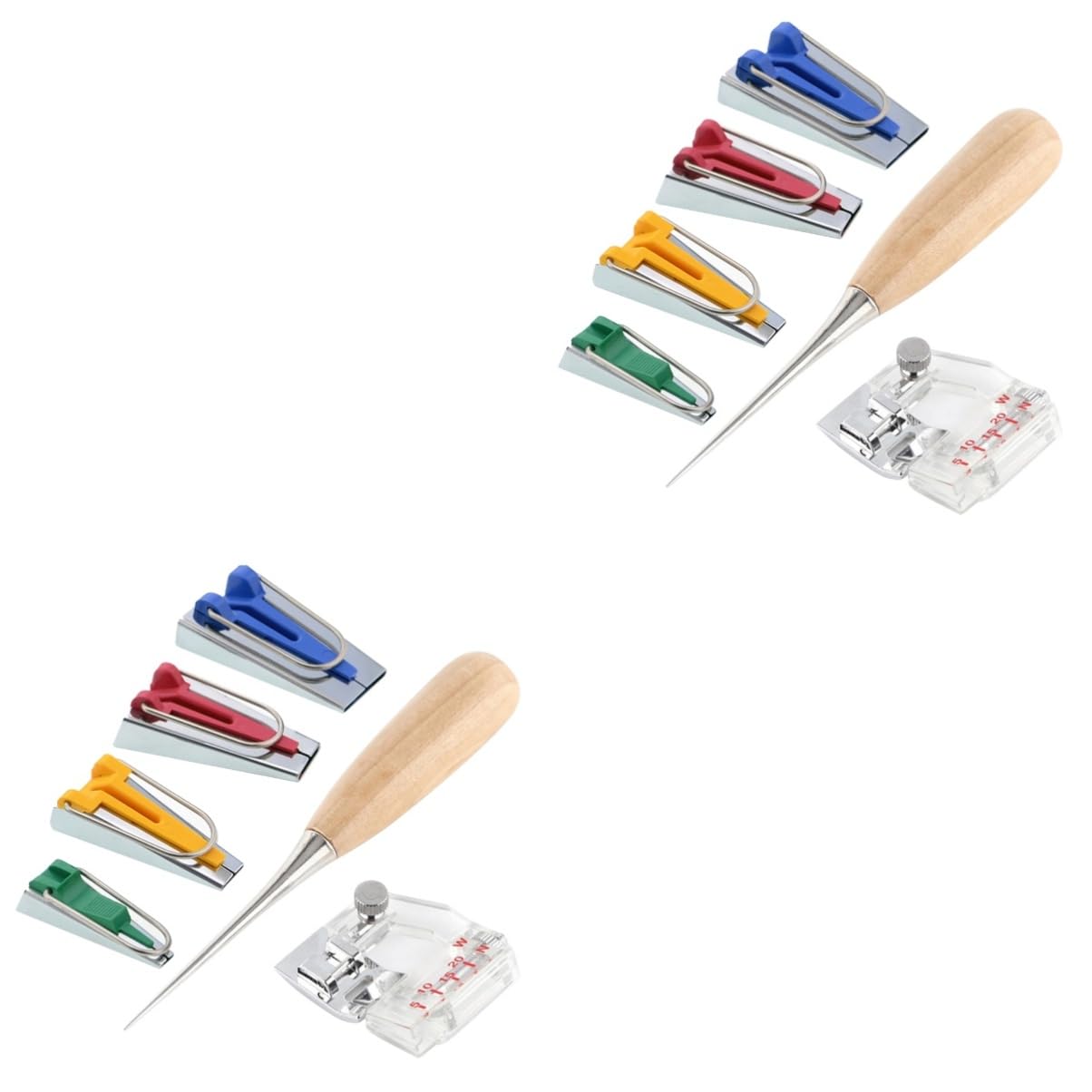 Accessoires de machine à coudre pour création de biais coloré