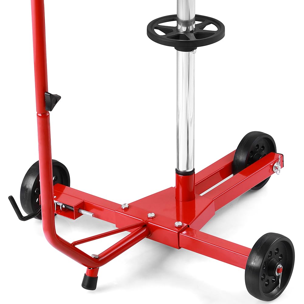 BAKAJI Arbre de tige de pneu en fer avec roues pivotantes pour jantes de voiture, camion, moto, étagère de pneu mobile gain de place pour pneus, atelier, mécanique