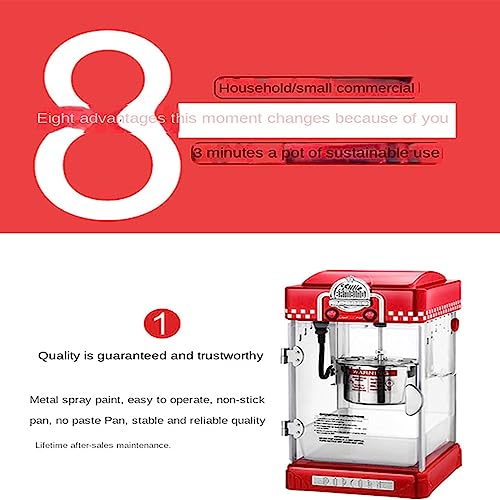 Máquina de palomitas de maíz para uso comercial y doméstico, ideal para fiestas infantiles y entretenimiento de cine en casa