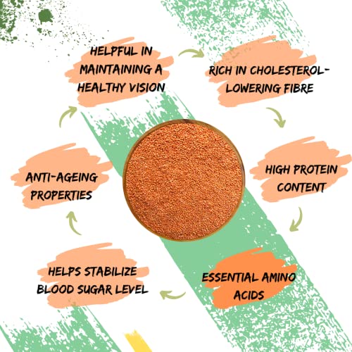 Image of Sona Masoor Dal 1800g (Small Size) - From West Bengal | No Cholestrol | No harmful chemicals or fumigation used for storage
