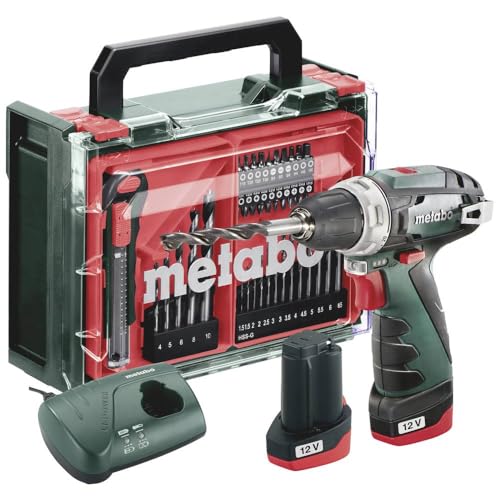{Atornillador Batería 12V Metabo Atornillador Batería TALADROS - ATORNILLADORES DE BATERÍA - Con batería de 12 V Insertable PowerMaxx BS Basic Set