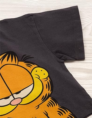 Garfield Cropped T-Shirt Girls Kids Doughnut Charcoal Top Clothes4