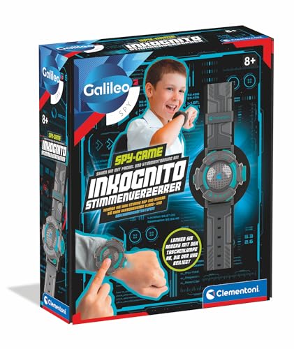 Galileo Spy Inkognito Spy Watch - High-Tech Watch with Torch & Voice Changer for Spies, Agents & Detectives - Toy for Children from 8 Years - 59435 by Clementoni