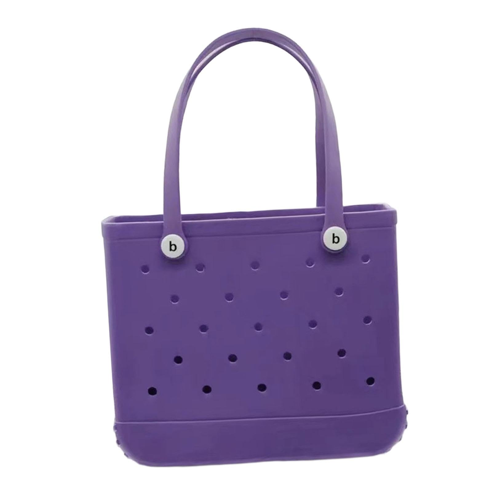 Beach Tote Bag Washable for Women Beach Bag Organizer for Beach Pool Outdoor Purple-image-28