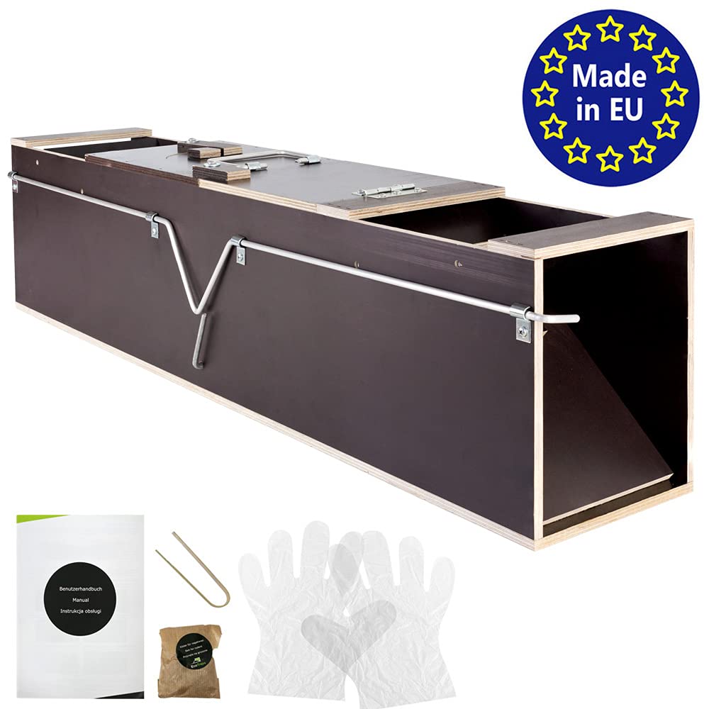 Petigi Marder Lebendfalle Holz Falle für Ratten Mäuse Marderfalle Garten Abwehr 99 cm lebend Umsiedeln Lebendfallen Tier Rattenfalle Fallen Außen Stall