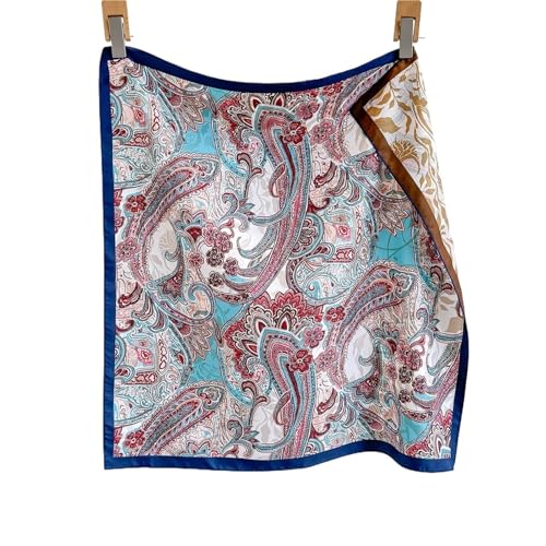 Foulard en soie carré pour femme avec imprimé double face élégant