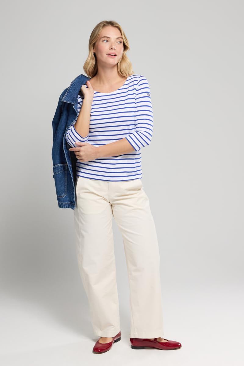 Armor Lux Marinière col Bateau en Coton léger