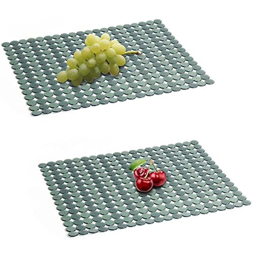 Qulable 2Pack Kitchen Sink Mat for Stainless Steel/Ceramic Sinks, PVC